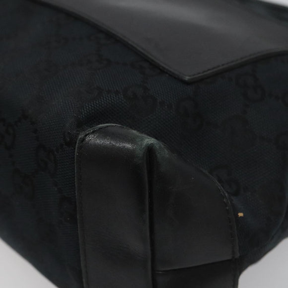 GUCCI GG Canvas Sherry Line Tote Bag Black White 019 0402 1705 Auth yk16982