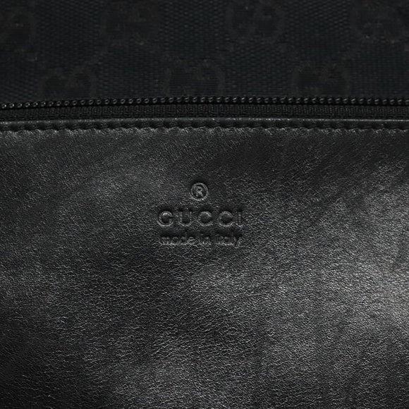 GUCCI GG Canvas Sherry Line Tote Bag Black White 019 0402 1705 Auth yk16982