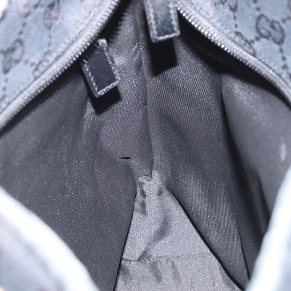 GUCCI GG Canvas Sherry Line Tote Bag Black White 019 0402 1705 Auth yk16982