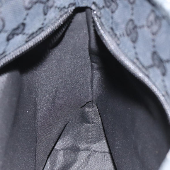 GUCCI GG Canvas Sherry Line Tote Bag Black White 019 0402 1705 Auth yk16982