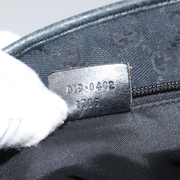 GUCCI GG Canvas Sherry Line Tote Bag Black White 019 0402 1705 Auth yk16982