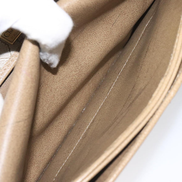 Christian Dior Shoulder Bag Leather Beige Auth yk17006