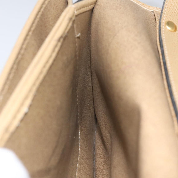 Christian Dior Shoulder Bag Leather Beige Auth yk17006