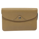 Christian Dior Shoulder Bag Leather Beige Auth yk17006-13