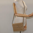 Christian Dior Shoulder Bag Leather Beige Auth yk17006-21