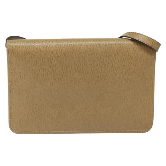 Christian Dior Shoulder Bag Leather Beige Auth yk17006
