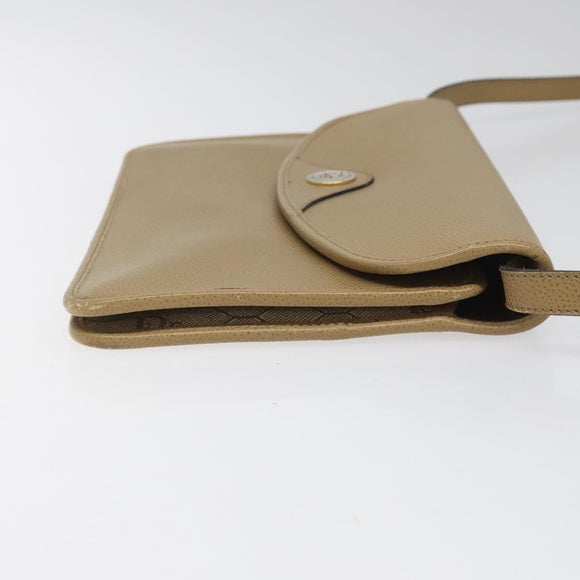 Christian Dior Shoulder Bag Leather Beige Auth yk17006