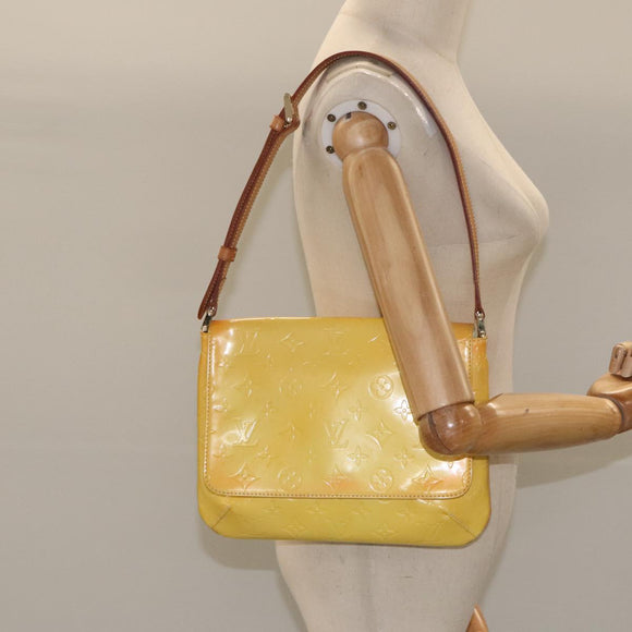 LOUIS VUITTON Monogram Vernis Thompson Street Bag Yellow M91071 LV Auth yk17007