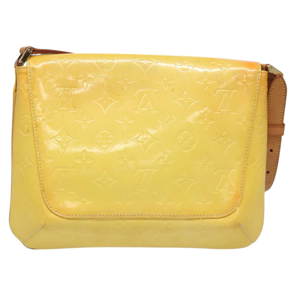LOUIS VUITTON Monogram Vernis Thompson Street Bag Yellow M91071 LV Auth yk17007