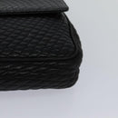 BALLY Quilted Chain Shoulder Bag Leather Black Gold Auth yk17027-15