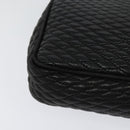 BALLY Quilted Chain Shoulder Bag Leather Black Gold Auth yk17027-16