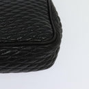 BALLY Quilted Chain Shoulder Bag Leather Black Gold Auth yk17027-9