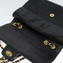 BALLY Quilted Chain Shoulder Bag Leather Black Gold Auth yk17027-10
