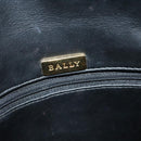 BALLY Quilted Chain Shoulder Bag Leather Black Gold Auth yk17027-19