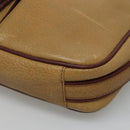 CARTIER Shoulder Bag Leather Yellow Red Auth yk17030-9