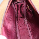 CARTIER Shoulder Bag Leather Yellow Red Auth yk17030-20