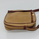 CARTIER Shoulder Bag Leather Yellow Red Auth yk17030-3
