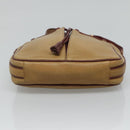 CARTIER Shoulder Bag Leather Yellow Red Auth yk17030-5