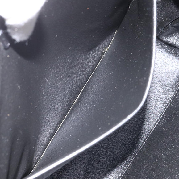 CELINE Macadam Canvas Pouch PVC Leather Black Auth yk17032