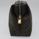 CELINE Macadam Canvas Pouch PVC Leather Black Auth yk17032-5