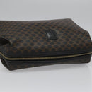 CELINE Macadam Canvas Pouch PVC Leather Black Auth yk17032-6