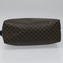 CELINE Macadam Canvas Pouch PVC Leather Black Auth yk17032-7