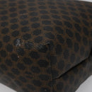 CELINE Macadam Canvas Pouch PVC Leather Black Auth yk17032-8