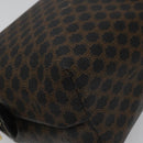 CELINE Macadam Canvas Pouch PVC Leather Black Auth yk17032-9