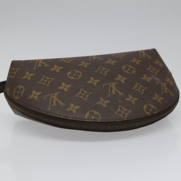 LOUIS VUITTON Monogram Trousse Demi Ronde Cosmetic Pouch M47520 LV Auth yk17035