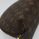 LOUIS VUITTON Monogram Trousse Demi Ronde Cosmetic Pouch M47520 LV Auth yk17035-14