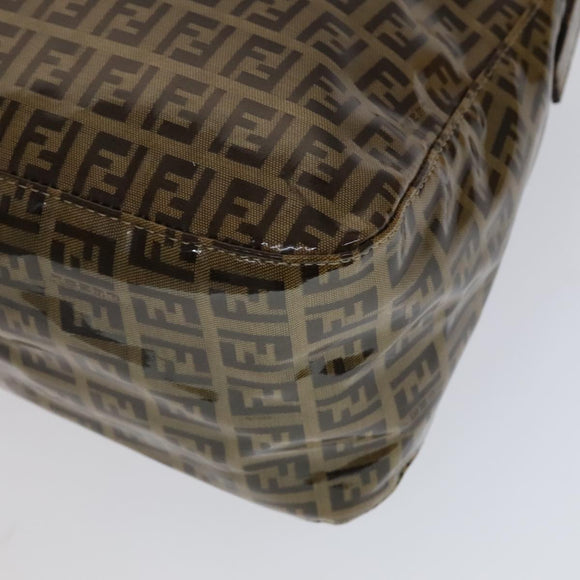 FENDI Zucchino Canvas Mamma Baguette Shoulder Bag Beige Auth yk17049AV