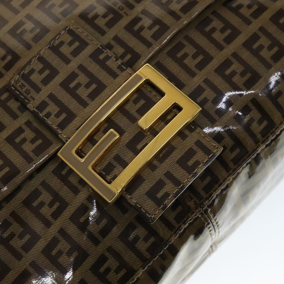 FENDI Zucchino Canvas Mamma Baguette Shoulder Bag Beige Auth yk17049AV