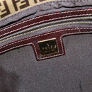 FENDI Zucchino Canvas Mamma Baguette Shoulder Bag Beige Auth yk17049AV-20