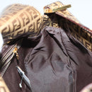 FENDI Zucchino Canvas Mamma Baguette Shoulder Bag Beige Auth yk17049AV-21