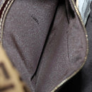 FENDI Zucchino Canvas Mamma Baguette Shoulder Bag Beige Auth yk17049AV-23