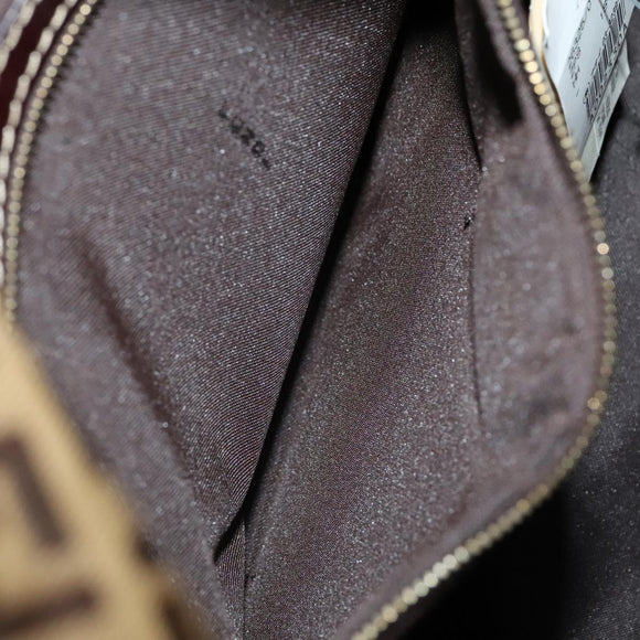 FENDI Zucchino Canvas Mamma Baguette Shoulder Bag Beige Auth yk17049AV