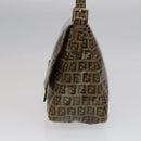 FENDI Zucchino Canvas Mamma Baguette Shoulder Bag Beige Auth yk17049AV-3