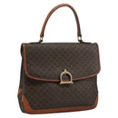 CELINE Macadam Canvas Hand Bag PVC Leather Brown Auth yk17101-1