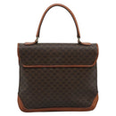 CELINE Macadam Canvas Hand Bag PVC Leather Brown Auth yk17101-2