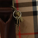 Burberrys Nova Check Boston Bag Canvas Beige Auth yk17113-14