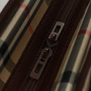 Burberrys Nova Check Boston Bag Canvas Beige Auth yk17113-16