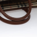 Burberrys Nova Check Boston Bag Canvas Beige Auth yk17113-7