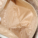 CHANEL Choco Bar Shoulder Bag Leather White CC Auth yk17128-22