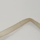 CHANEL Choco Bar Shoulder Bag Leather White CC Auth yk17128-8