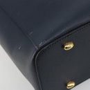 CELINE Hand Bag Leather Navy Auth yk17129-14