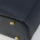 CELINE Hand Bag Leather Navy Auth yk17129-15