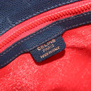 CELINE Hand Bag Leather Navy Auth yk17129-18