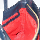 CELINE Hand Bag Leather Navy Auth yk17129-11