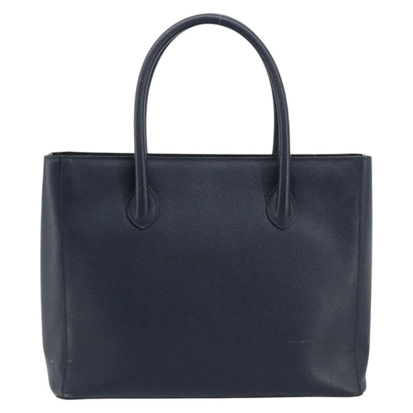 CELINE Hand Bag Leather Navy Auth yk17129