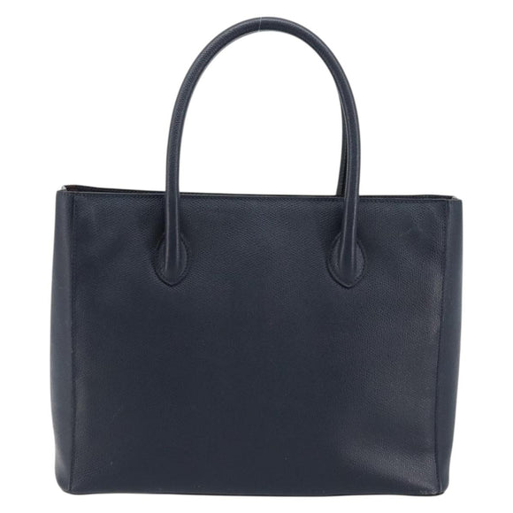 CELINE Hand Bag Leather Navy Auth yk17129
